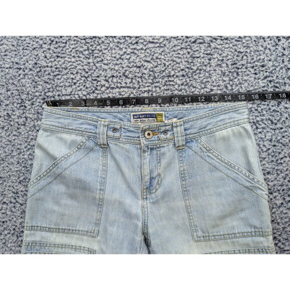 Old Navy Y2K Revival Capris Size 4 Low Rise Light Wash Straight Leg Retro Blue - Picture 9 of 14